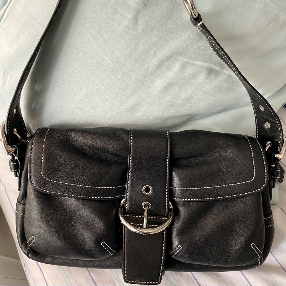 Authentic Coach bag purchased  in store. Black leather.